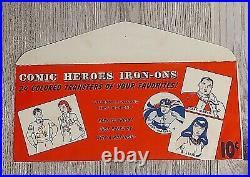 1940's Fawcett Comic Heroes Captain Marvel Iron-ons Complete Set of 24 Envelope