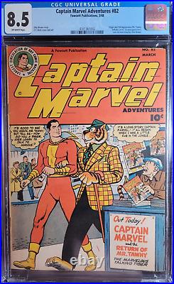 1948 (Shazam) Captain Marvel Adventures 82 CGC 8.5 Origin & 2nd App of Mr Tawny