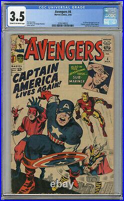 1964 Avengers 4 CGC 3.5 1st Silver Age Captain America