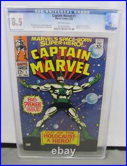 1968 Marvels Captain Marvel #1 5/68 CGC 8.5
