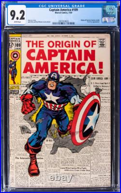1969 Marvel Captain America #109 CGC 9.2