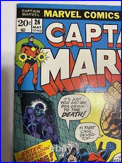 1973 Marvel #26 Captain Marvel Comic 2nd Appearance of Thanos