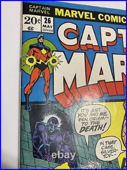 1973 Marvel #26 Captain Marvel Comic 2nd Appearance of Thanos