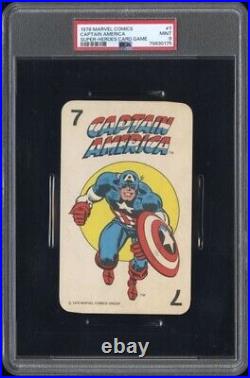 1978 Marvel Comics Super Heroes Card Game Captain America #7 PSA 9 Pop 1 MCU