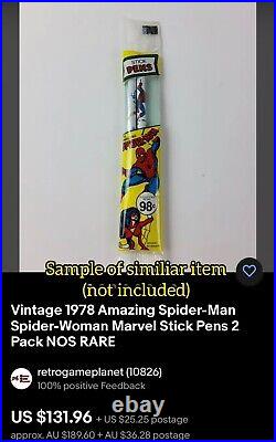 1980 MARVEL COMICS Stick Pens CAPTAIN AMERICA THE THING Pen Co. Collectible RARE