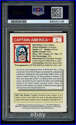 1990 Impel Marvel Universe CAPTAIN AMERICA #1 PSA 10 GEM MT Freshly Graded