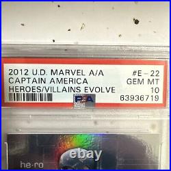 2012 Marvel Avengers Captain America #E-22 PSA 10 GEM MINT (RARE Population 5)