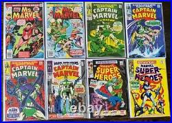8 Comic lot Ms. MARVEL 1 2 Marvel Super-Heroes 12 14 15 Captain Marvel 3 4 5