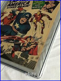 AVENGERS #4 GOLDEN RECORD REPRINT (1966) CGC 8.0 OWithW Captain America Jack Kirby