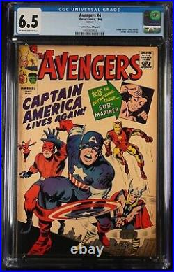 AVENGERS #4 GOLDEN RECORD REPRINT CGC 6.5? 1st APP OF CAP IN SILVER AGE MARVEL