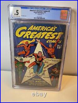 America's Greatest Comics #2 CGC Fawcett 1942 1st Print Bulletman Captain Marvel