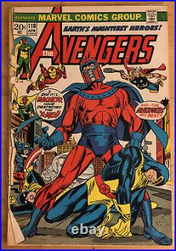 Avengers 110 Englehart Story Dinosaurs Magneto X-Men Return Of Quicksilver Poor