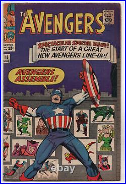 Avengers 16 Marvel 1965 FN Iron Man Captain America Thor Scarlet Witch