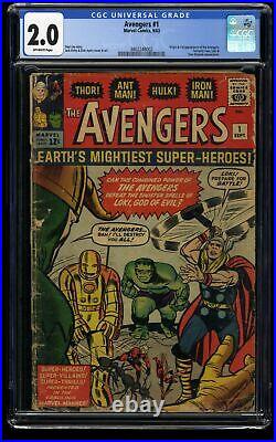 Avengers #1 CGC GD 2.0 Off White Thor Captain America Iron Man Hulk