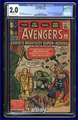 Avengers #1 CGC GD 2.0 Thor Captain America Iron Man Hulk Appearances