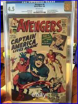 Avengers #4 CGC 4.5 (First Silver Age appearance of Captain America)