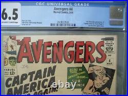Avengers #4 CGC 6.5 1965 1st app Silver Age Captain America (Steve Rogers)
