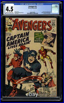 Avengers #4 CGC VG+ 4.5 1st Silver Age Captain America
