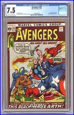 Avengers 93 (CGC 7.5) Kree-Skrull War begins Captain Marvel Neal Adams 1971 Q540