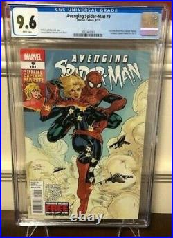 Avenging Spider-man #9 Cgc 9.6 1st Carol Danvers As Captain Marvel Key Mcu