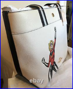 BNWT Coach Marvel Jes Carol Danvers Leather Purse Tote Bag Captain Marvel