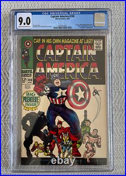 CAPTAIN AMERICA #100 CGC 9.0 OWithWHITE 1st Issue Black Panther app Marvel Comics