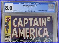 CAPTAIN AMERICA #107 CGC 8.0 (1968) 1st app. DOCTOR FAUSTUS (Marvel Comics)