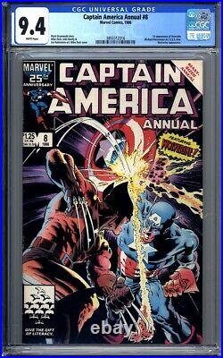 CAPTAIN AMERICA ANNUAL #8 CGC 9.4 Classic Mike Zeck Cover Marvel 1986