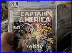 CAPTAIN AMERICA ANNUAL #8 (Marvel, 1986) CGC Graded 9.4 White Pages