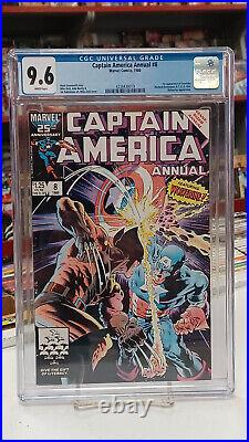 CAPTAIN AMERICA ANNUAL #8 (Marvel, 1986) CGC Graded 9.6 White Pages