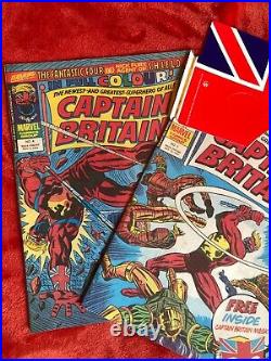 CAPTAIN BRITAIN #1,2,4,5 &10 1st Captain Britain with Mask & Boomerang Lot of 5
