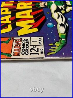 CAPTAIN MARVEL #1 1968 Key Issue Marvel High Grade Condition