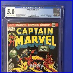 CAPTAIN MARVEL #27 CGC 5.0 1ST APPEARANCE STARFOX HARRY STYLES Marvel Comic 1973