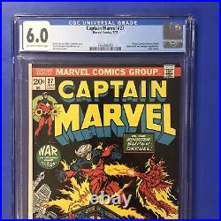 CAPTAIN MARVEL #27 CGC 6.0 1ST APPEARANCE STARFOX HARRY STYLES Marvel Comic 1973