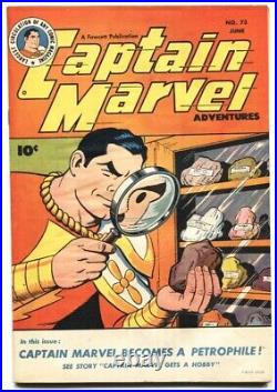 CAPTAIN MARVEL ADVENTURES #73 golden age comic book VF+
