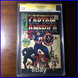 Captain America #100 (1968) Stan Lee Signature SS Premiere Issue CGC 7.5