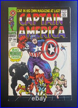 Captain America #100, April, 1968, Black Panther Appearance, FN/VF (7.0)