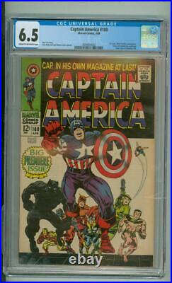 Captain America #100 CGC 6.5 1st Issue Black Panther App 1968