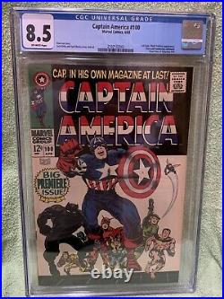 Captain America #100 CGC 8.5 1968 Off White pages 1st Issue! Black Panther