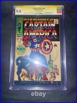 Captain America #100 CGC 9.4 SS Signed By Stan Lee 6th Highest Graded Signed HOT
