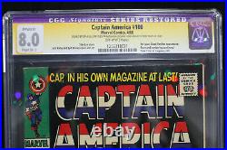 Captain America #100 CGC Restored 8.0 STAN LEE SIGNED! (Marvel) HIGH RES SCANS
