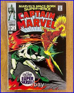 Captain America #100 & Captain Marvel #2 (Marvel, 1968) Very Good (4.0) Grade