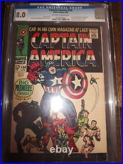 Captain America #100 Marvel 1968 CGC 8.0 solid book