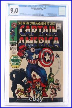 Captain America #100 Marvel 1968 CGC 9.0 1st issue. Black Panther Appearance