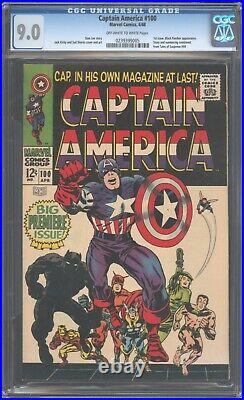 Captain America #100 Marvel 1968 CGC 9.0 VF/NM Premiere Issue Classic Origin