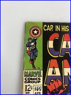 Captain America # 100 (Marvel 68) Good condition Complete Black letters