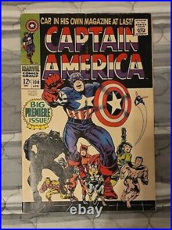 Captain America # 100 (Marvel 68) WHITE LETTERING! Nice Copy