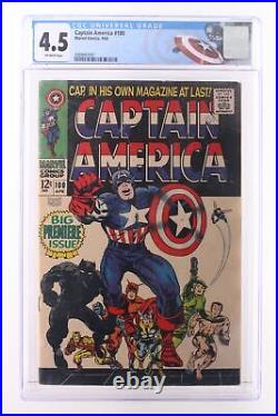 Captain America #100 Marvel Comics 1968 CGC 4.5 1st issue. Black Panther appea