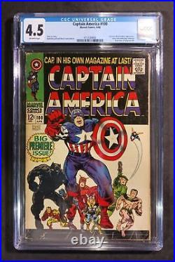 Captain America #100 Marvel Comics 1968 CGC 4.5 Off-White Serial #4153289002