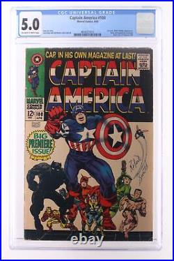 Captain America #100 Marvel Comics 1968 CGC 5.0 1st issue. Black Panther appea